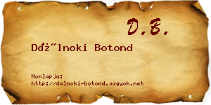 Dálnoki Botond névjegykártya