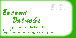 botond dalnoki business card